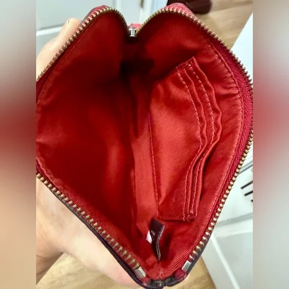 NWOT - Coach Leather Buffalo Plaid Corner Zip Wristlet - Picture 6 of 6